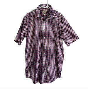 J. Crew Wrinkle Resistant Plaid  Button Down Shirt Lrg Tall Preppy Classic